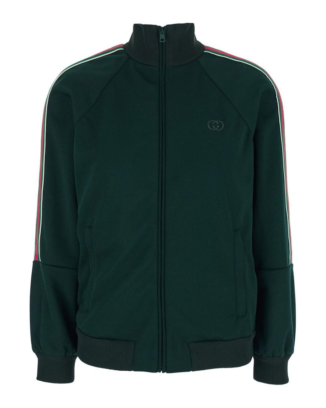 Gucci Green Sweatshirt High Neck Polyester Sweatshirts