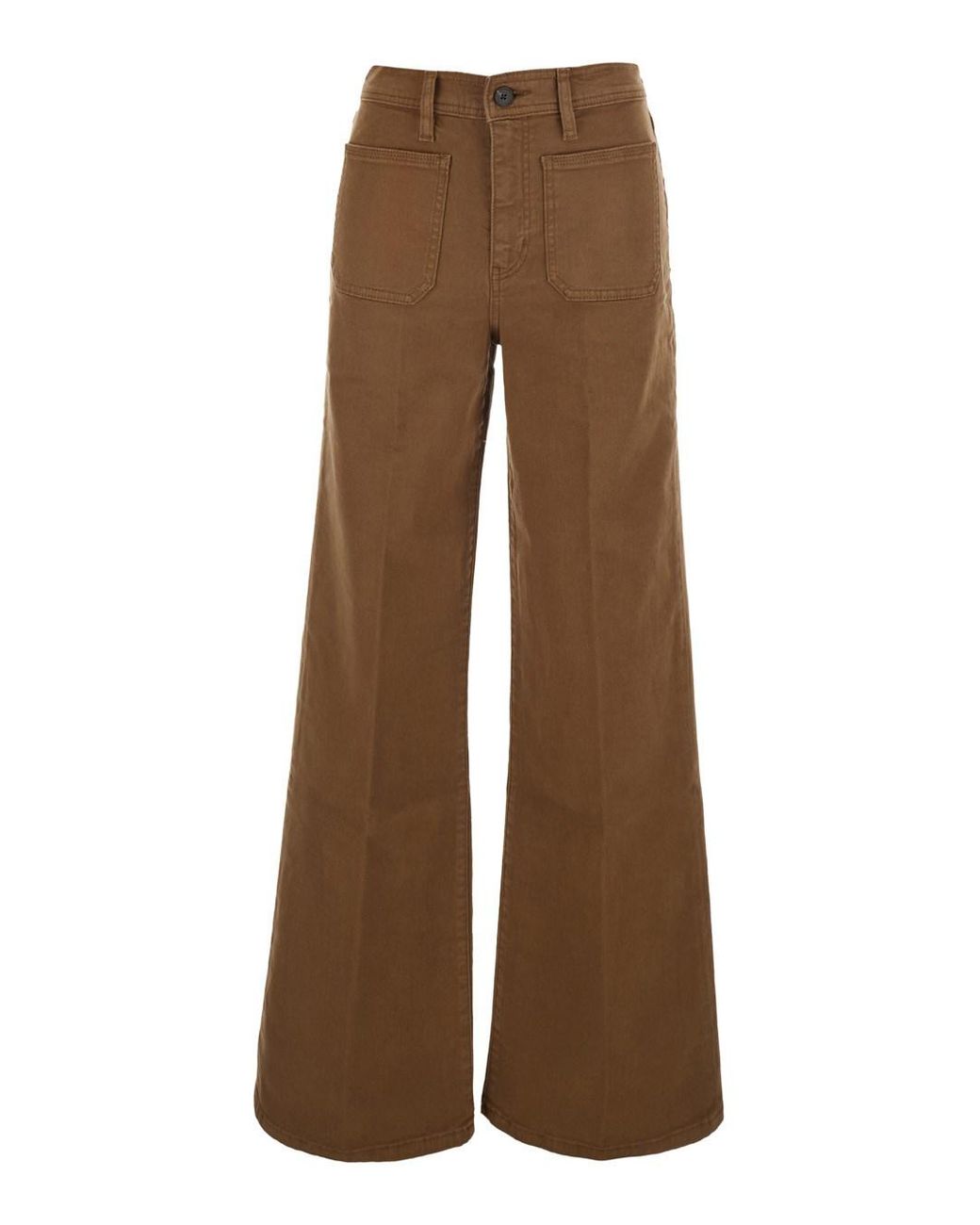 FRAME Brown Jeans Le Slim Palazzo Wide Leg Cotton Polyester Elastane