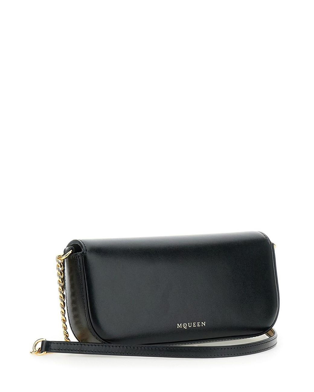 McQueen Black Shoulder Bag "Skull Flower Small"