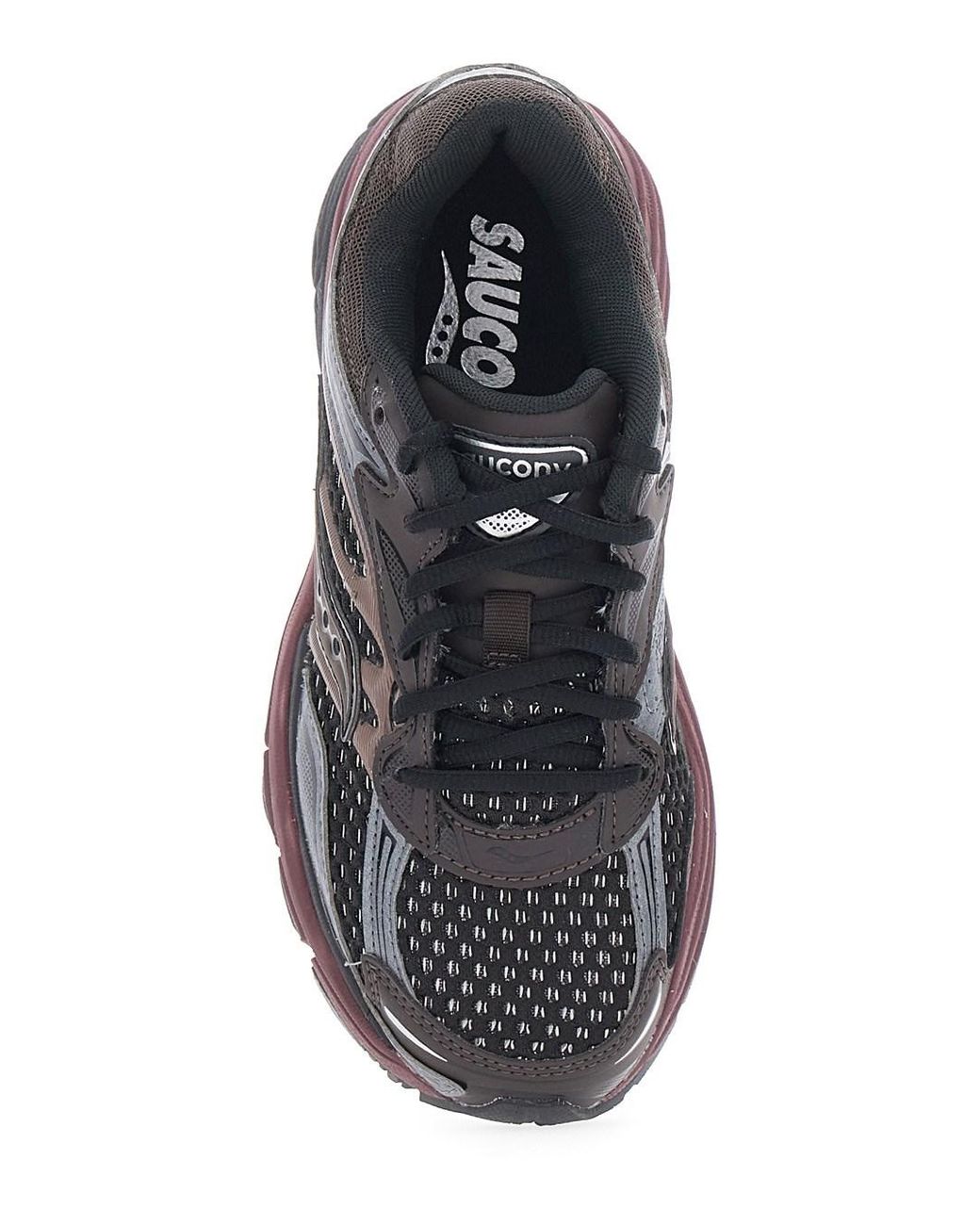 Saucony Brown Saucony Leather And Mesh Sneakers