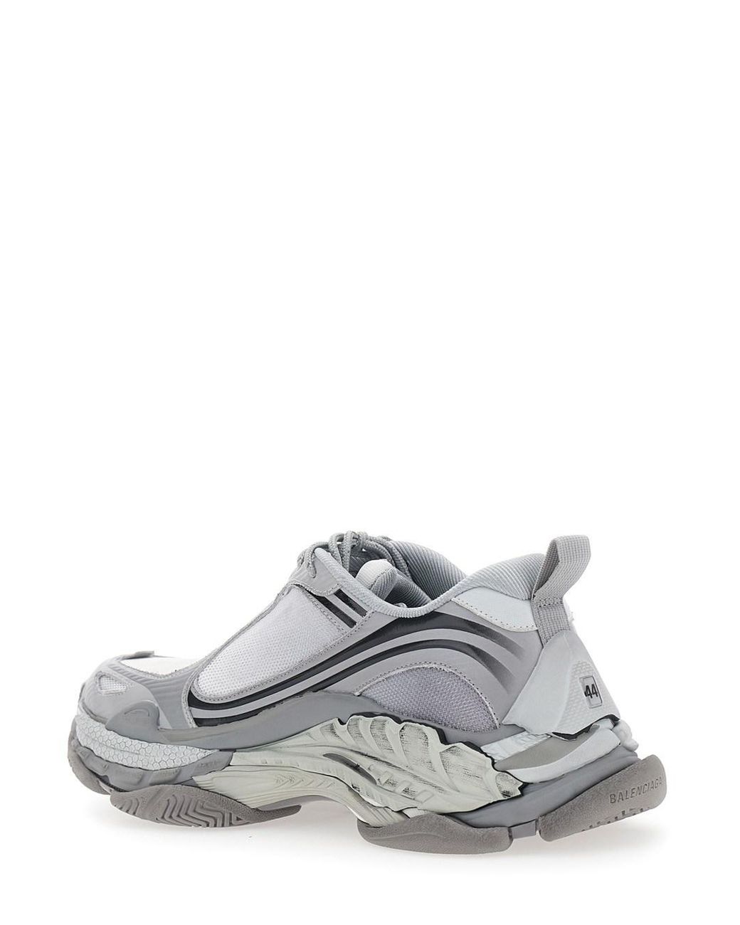 Balenciaga White Sneakers 'Triples 2' Leather Trim for men