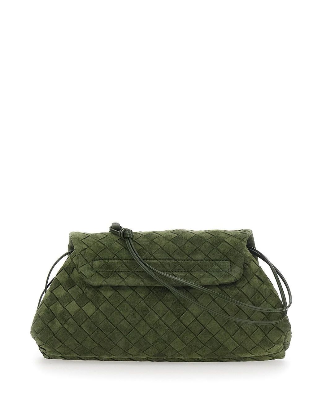 Bottega Veneta Green 'Giorno' Crossbody Bag With Adjustable Strap And