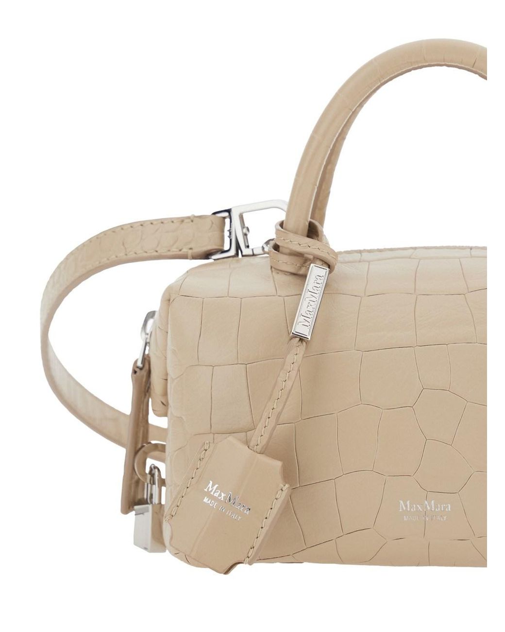 Max Mara Natural 'Holdall' Small Handbag With Adjustable And Removable S