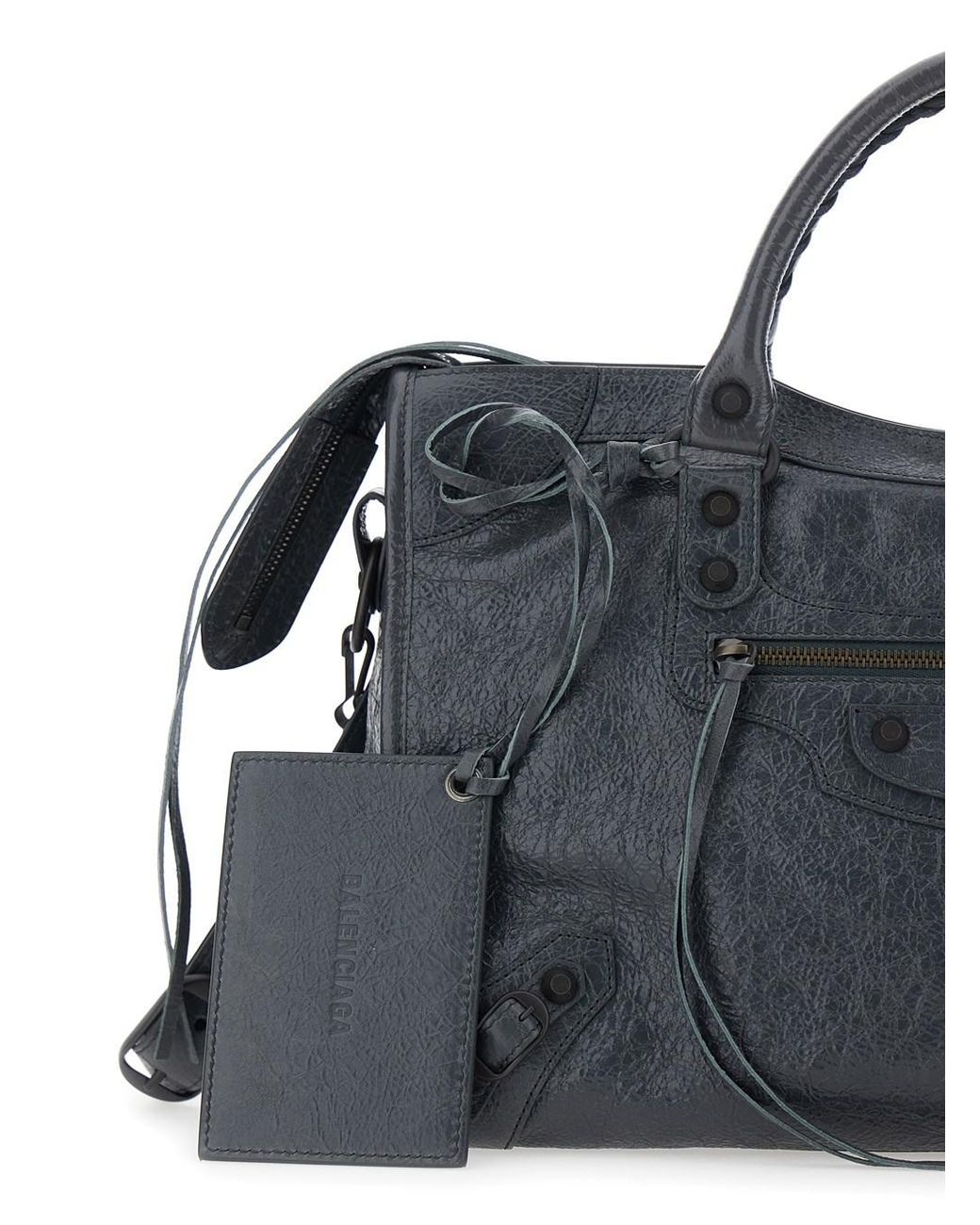 Balenciaga Black 'Le City Bag' Medium Handbag With Adjustable And Remov