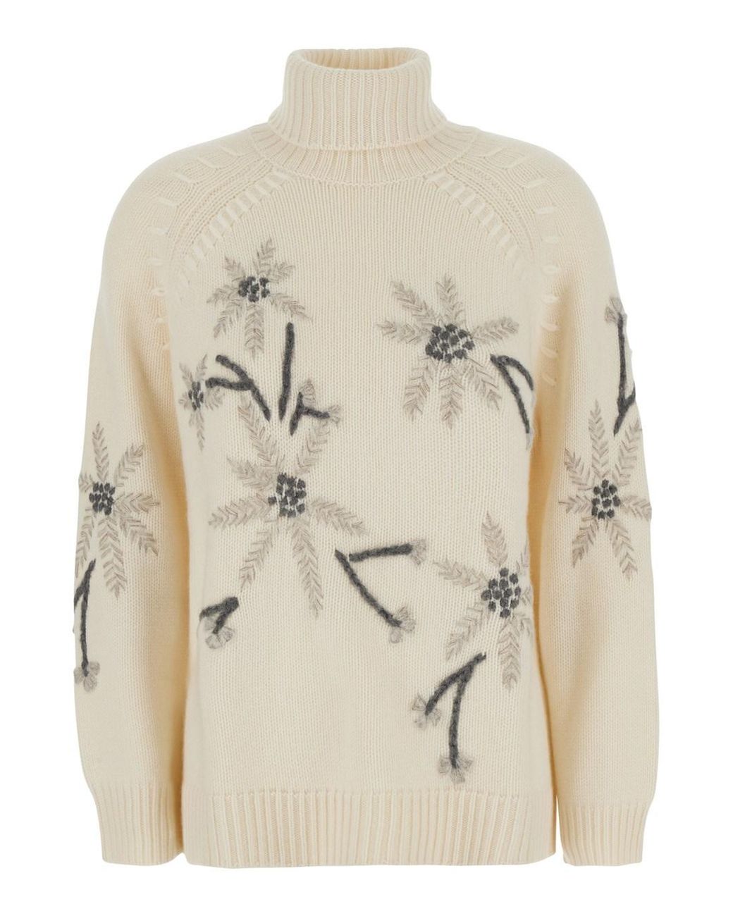 P.A.R.O.S.H. Natural P.A.R.O..H. High-Neck Cashmere Sweater Tops