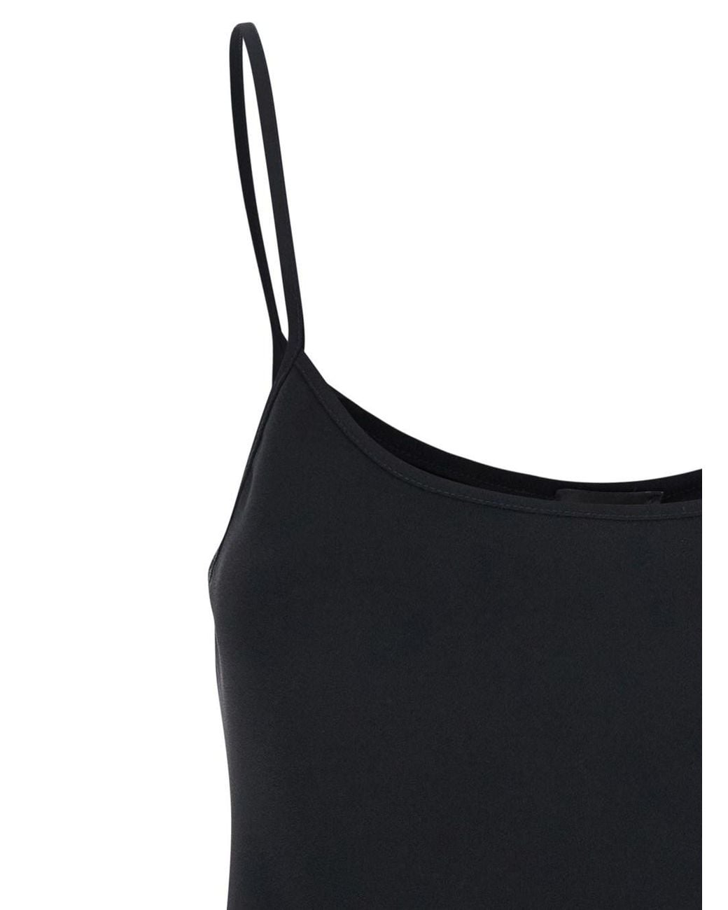 Le Plain Black Top With Spaghetti Straps