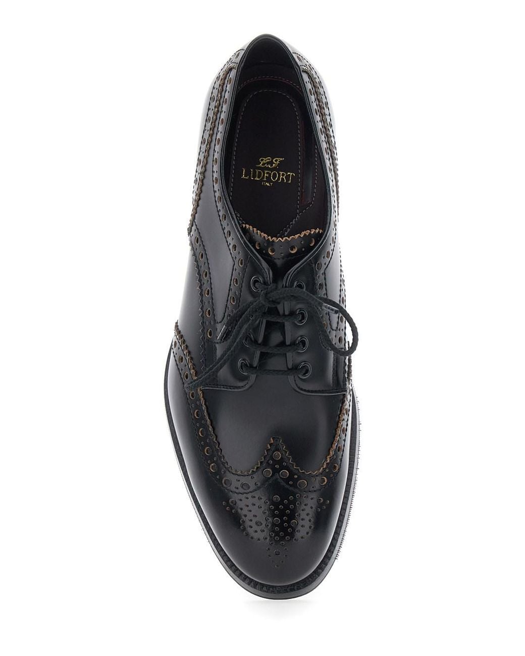 Lidfort White Lace-Up Shoes With Front Lace Closure And Low Heel for men