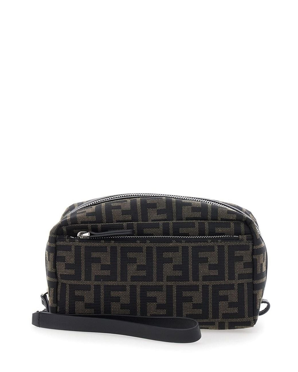 Fendi Black Pouch With Wrist Strap for men