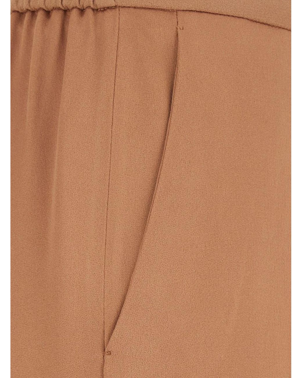 Forte_forte Natural Pants With Elasticated Waist And Two Side Pockets In