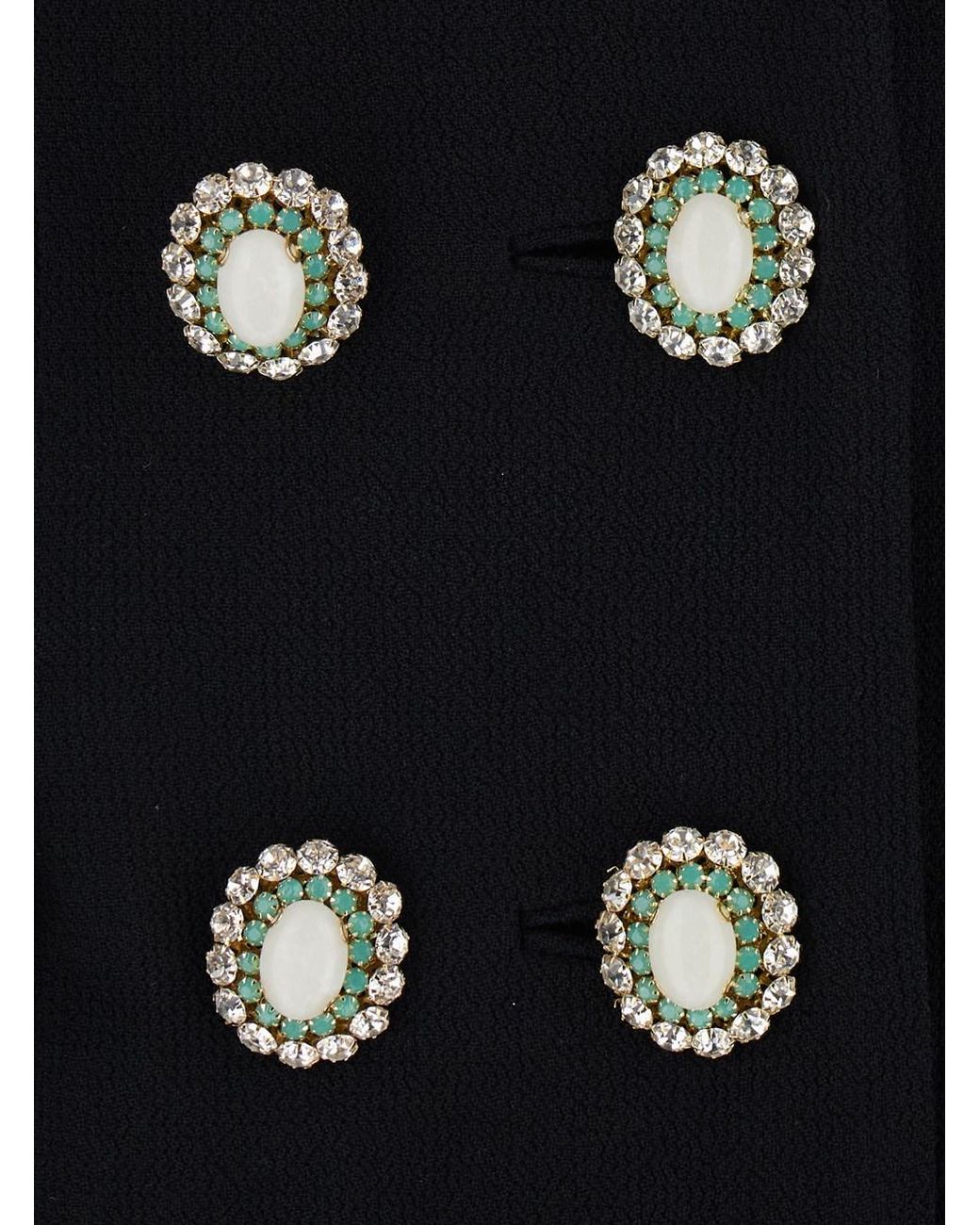 Self-Portrait Black Embellished Double-Breasted Blazer Dress