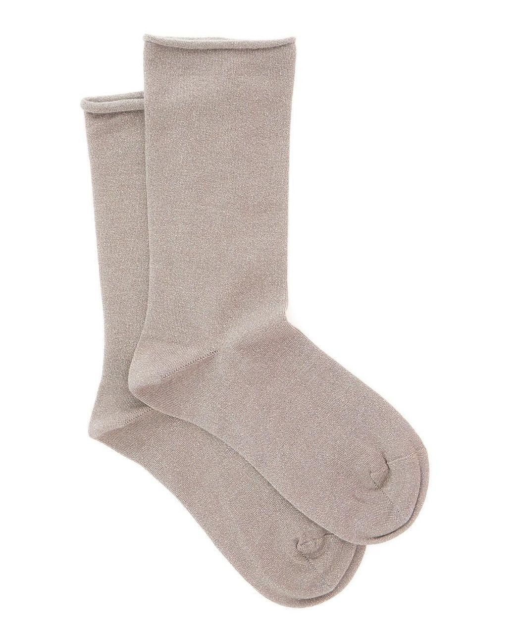 Brunello Cucinelli Gray Socks With Stretch Design