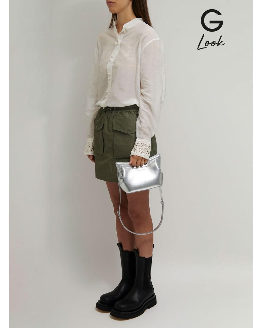 McQueen Metallic Peak Mini Crossbody Bag