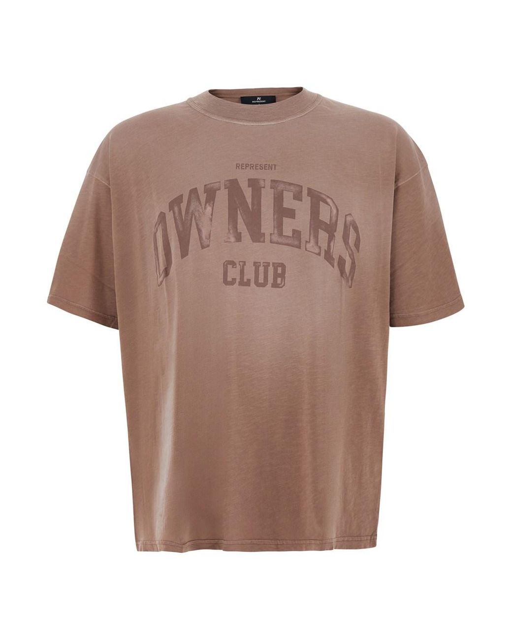 Represent Brown Crew Neck T-Shirt Cotton T-Shirts for men