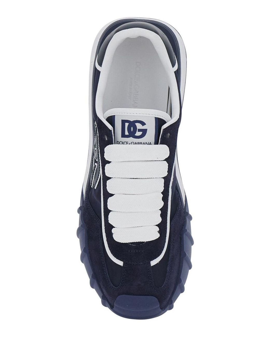 Dolce & Gabbana Blue Sneakers Atletic Suede And Tech Fabric Trainers for men