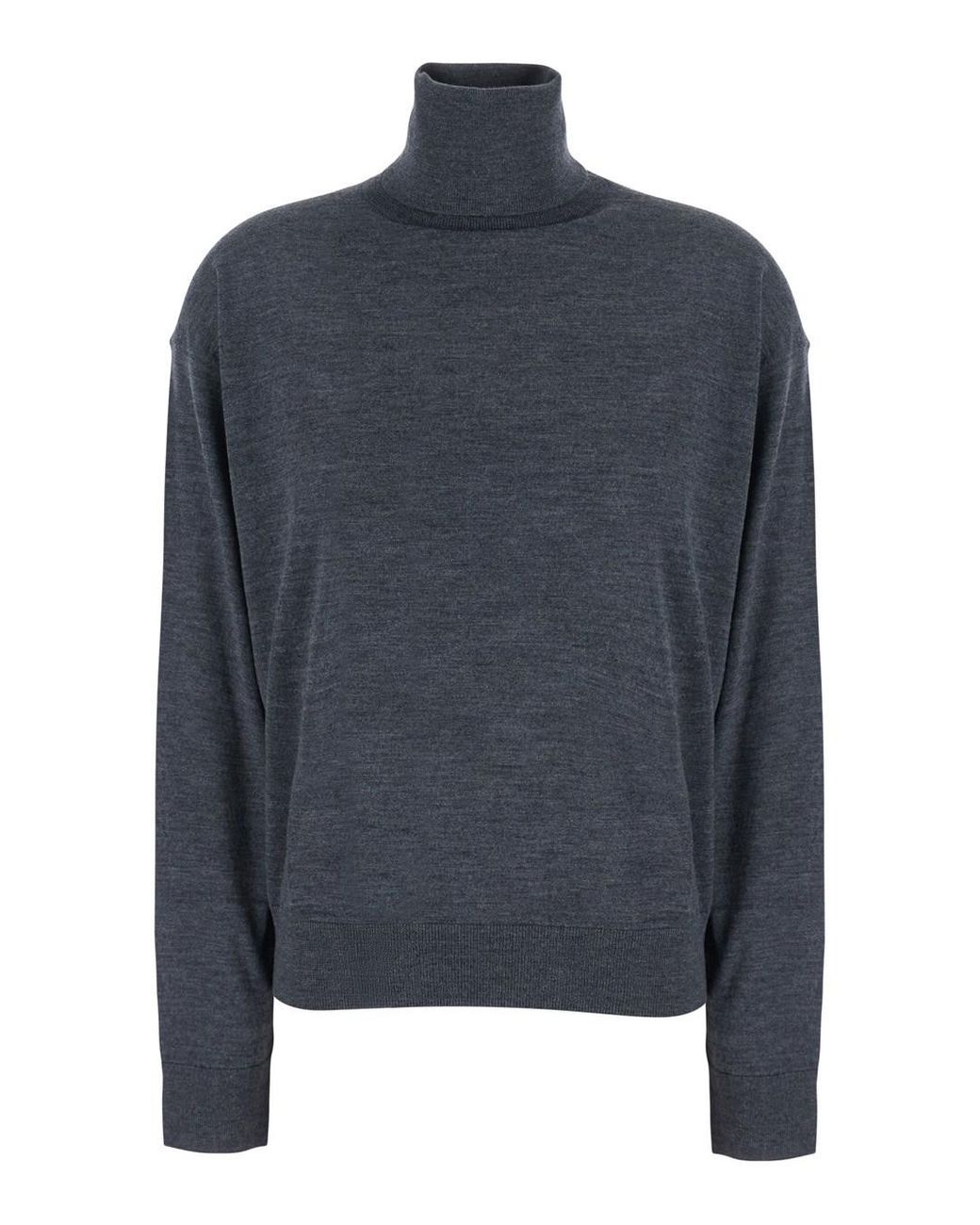 Semicouture Blue 'Freda' Sweater With V-Neck