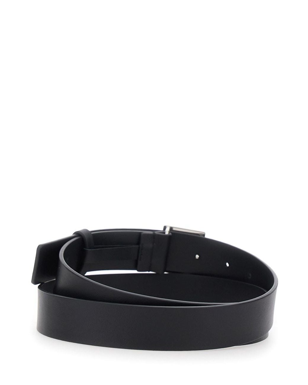 Fendi Black 3 Cm Pelle Ff Metal for men