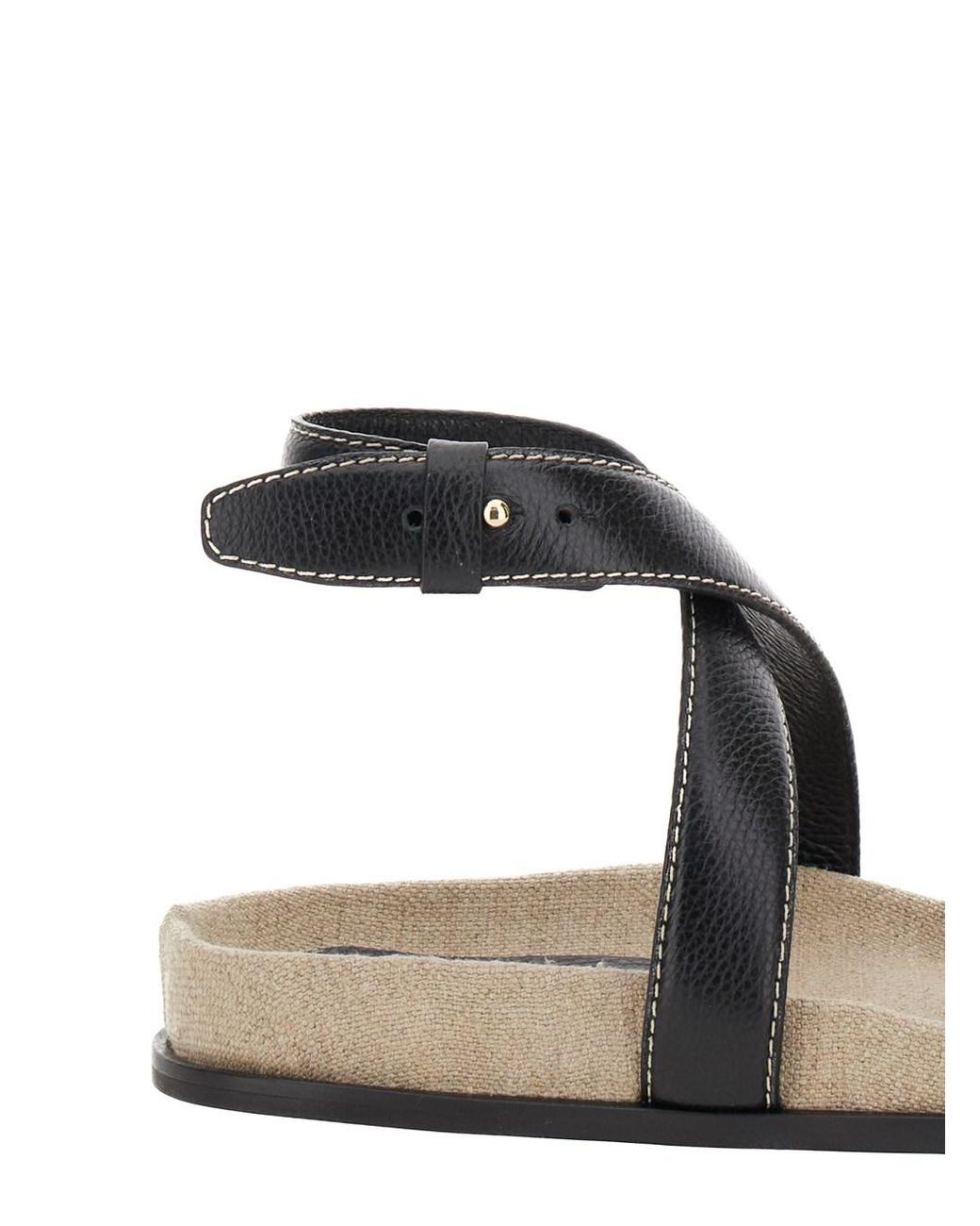 Totême  Black 'The Chunky' Sandals With Straps