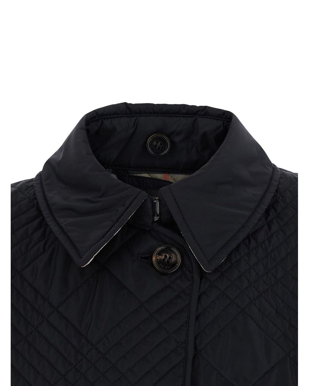 Burberry Black Jacket Fernleigh Polyamide Coat
