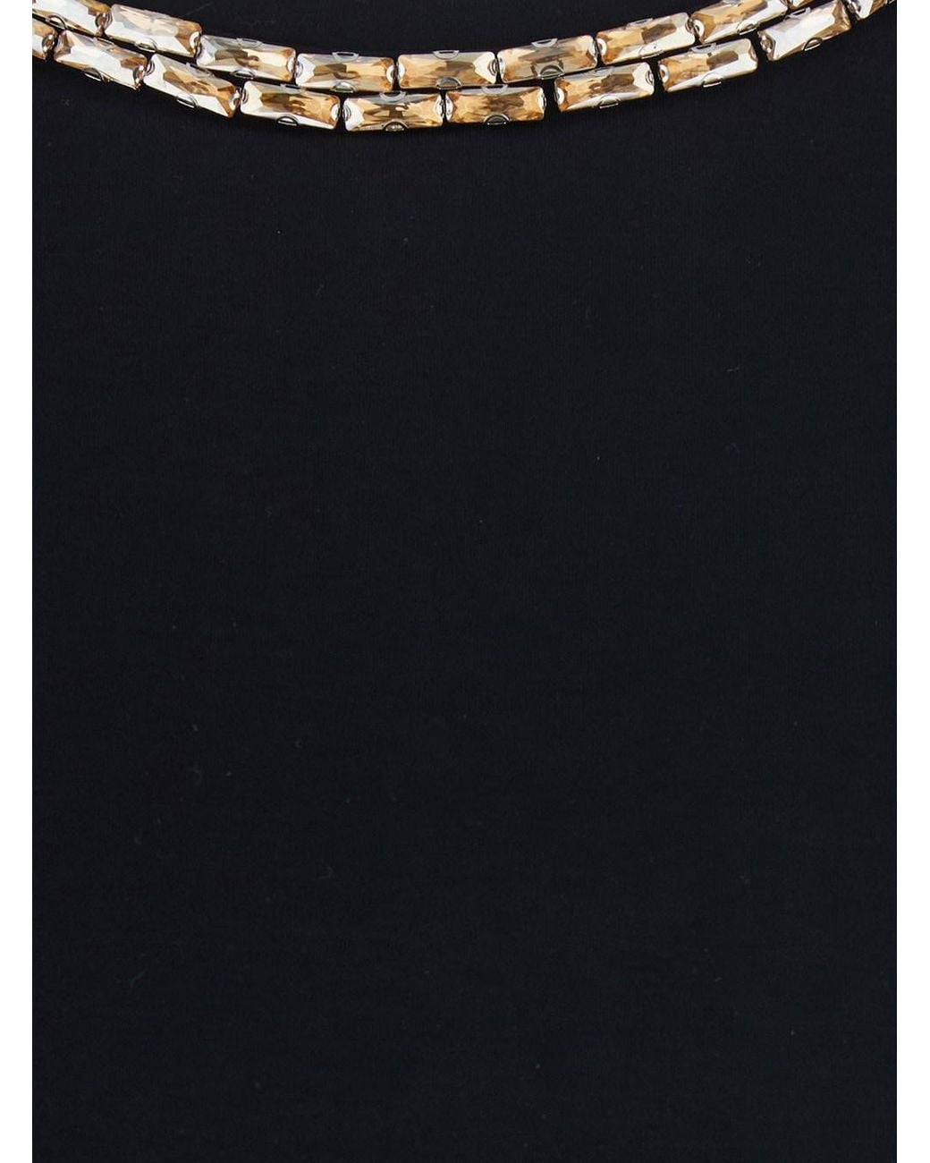 Le Plain Black T-Shirt With Embroidered Details And Short Sleeves