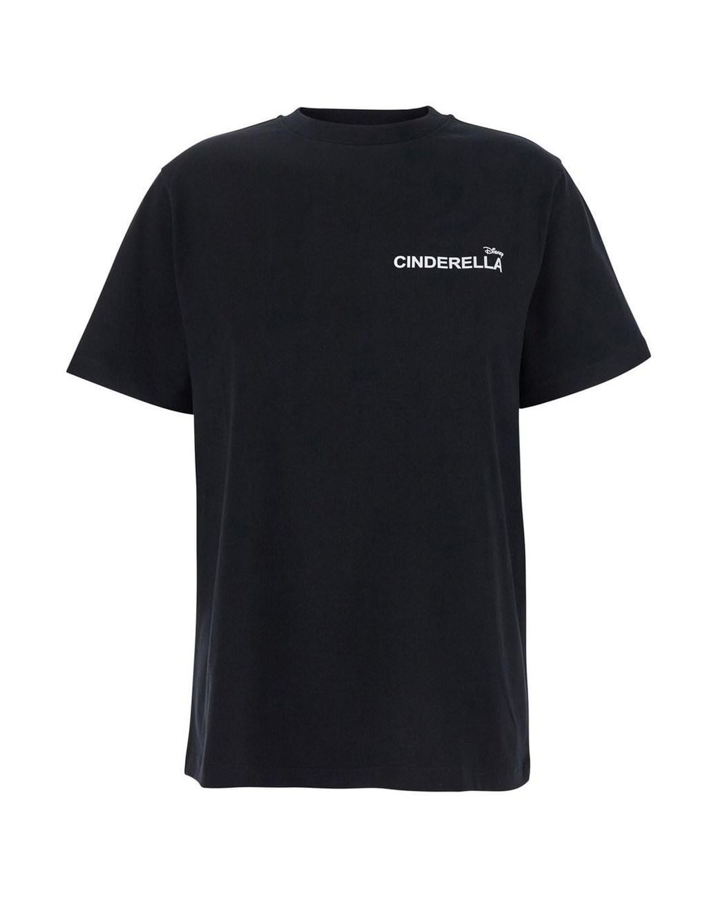 Coperni Black 'Cinderella' T-Shirt With Logo Printed On The Front And Print On The Back