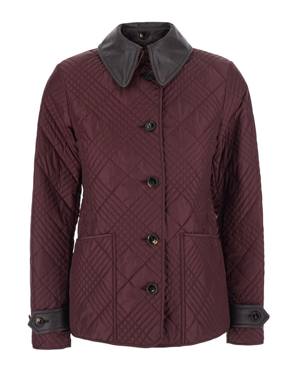 Burberry Purple Jacket Fernleigh Polyamide Coat