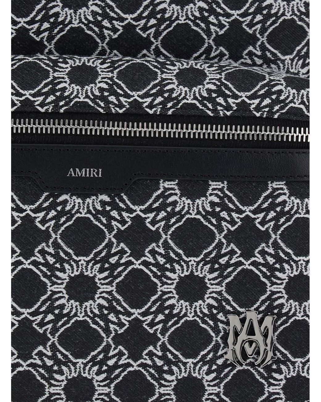 Amiri Gray Backpack Ma Quad Tech Fabric Backpacks for men