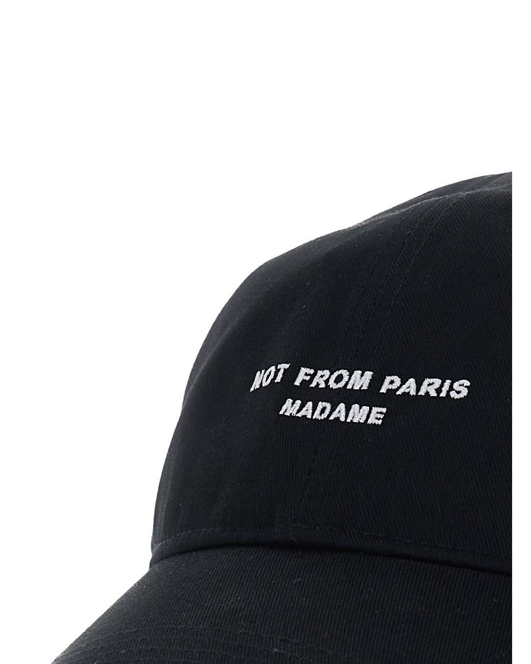 Drole de Monsieur Blue Baseball Cap With Slogan Print On The Front In for men