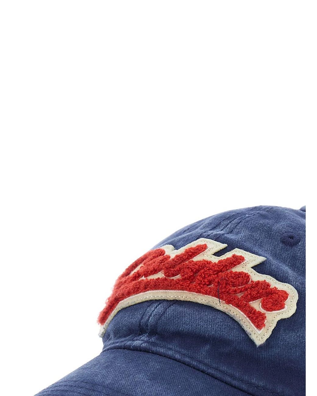 Golden Goose Deluxe Brand Blue Journey Hat With Logo And Cotton Fabric