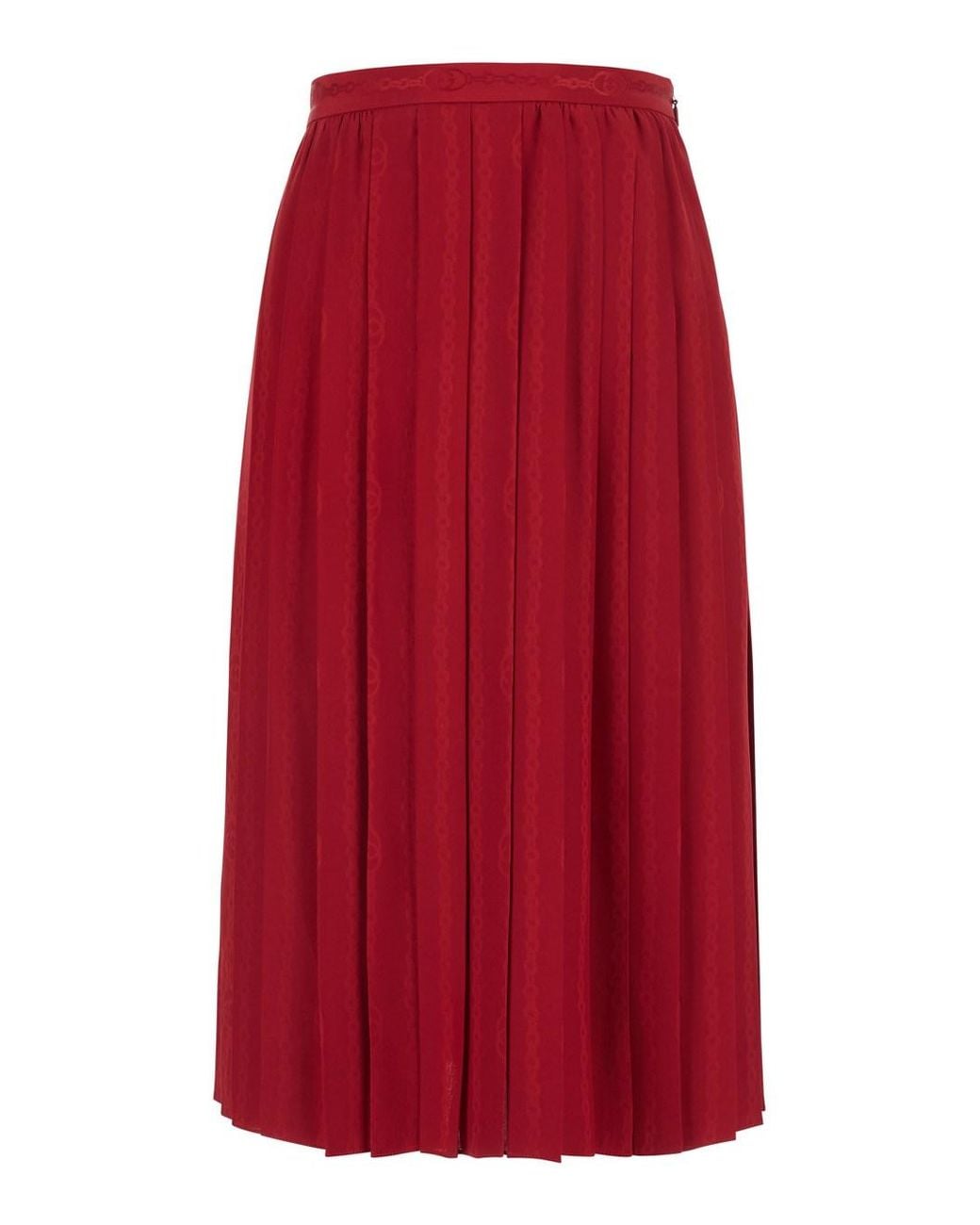 Gucci Red Silk Skirt