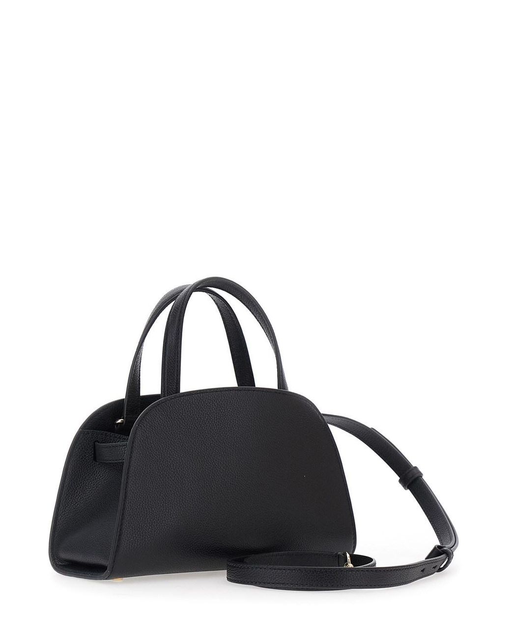 Tory Burch Black Tote Bag Romy Leather Handles Cow