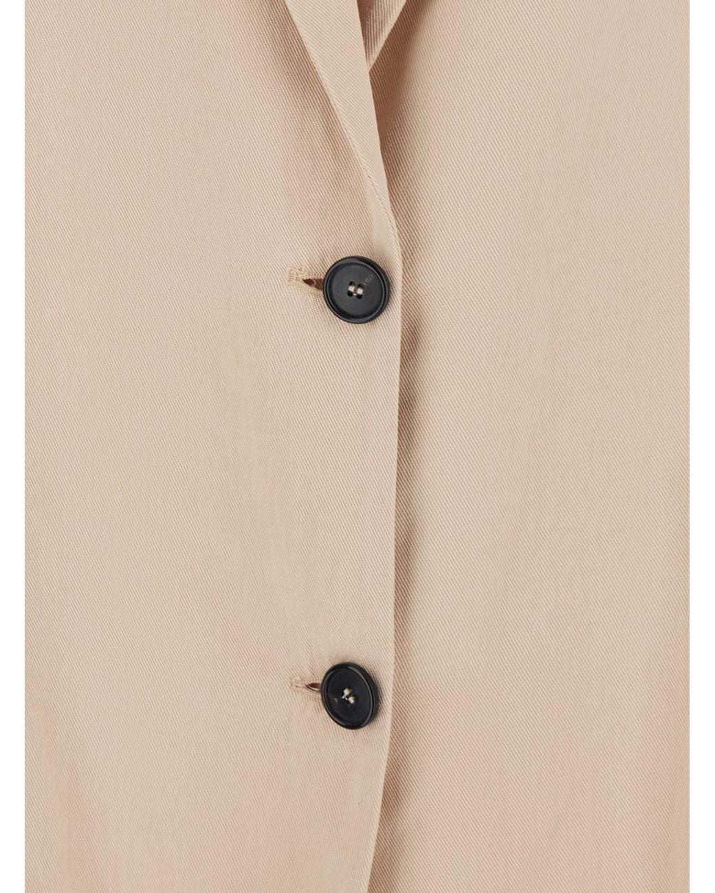 Jucca Natural Single-Breasted Jacket With Notched Revers For