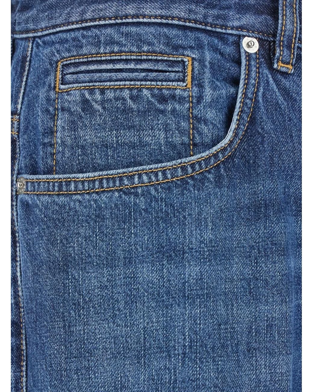 Jeans A Cinque Tasche Con Patch Logo Sul Retro di Givenchy in Blue da Uomo