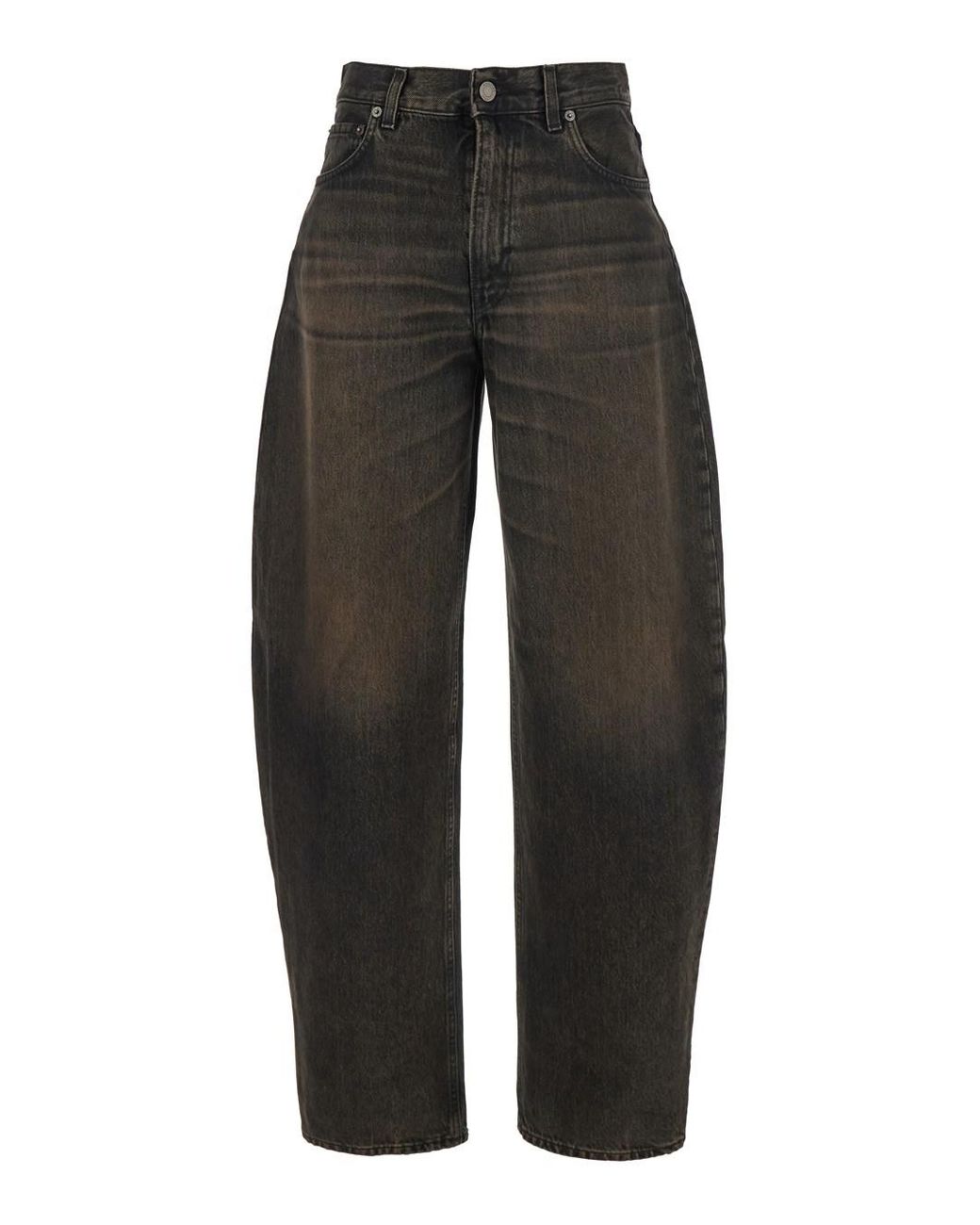 Haikure Black 'Bibi' Jeans With Logo Patch On The Rear And Tapered Leg
