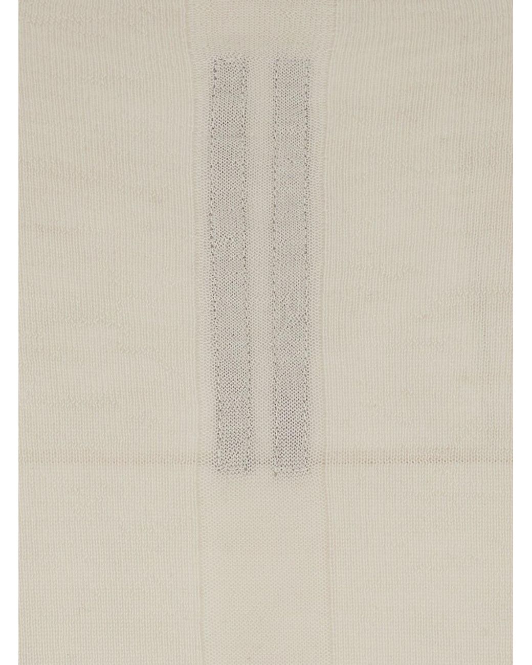 Rick Owens White Cropped Cashmere Sweater, Tops