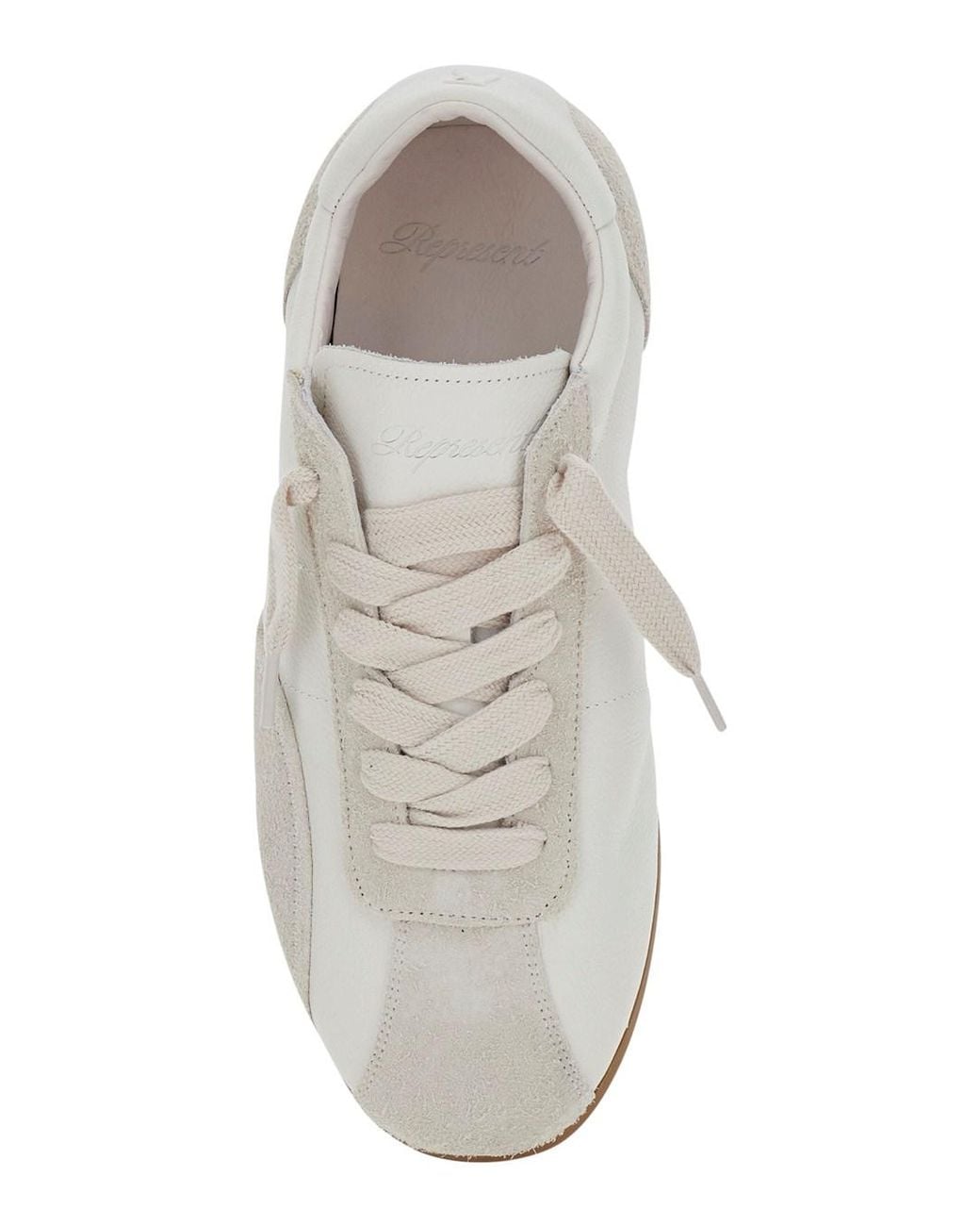 Represent White Sneakers With Chunky Sole And Contrast Pull-Tab for men