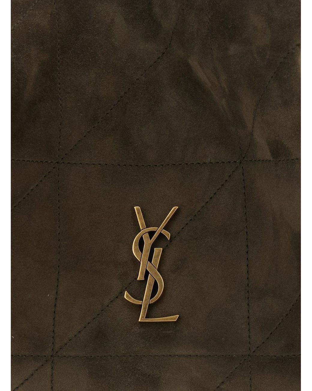 Saint Laurent Green 'Jamie' Crossbody Bag With Cassandre And Suede Chain Strap