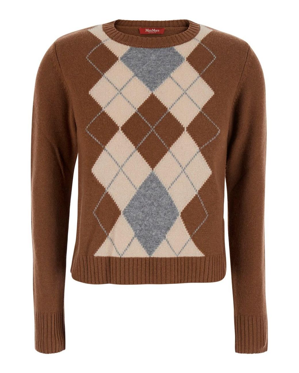 Max Mara Brown Sweater Mstfaraone Wool Tops