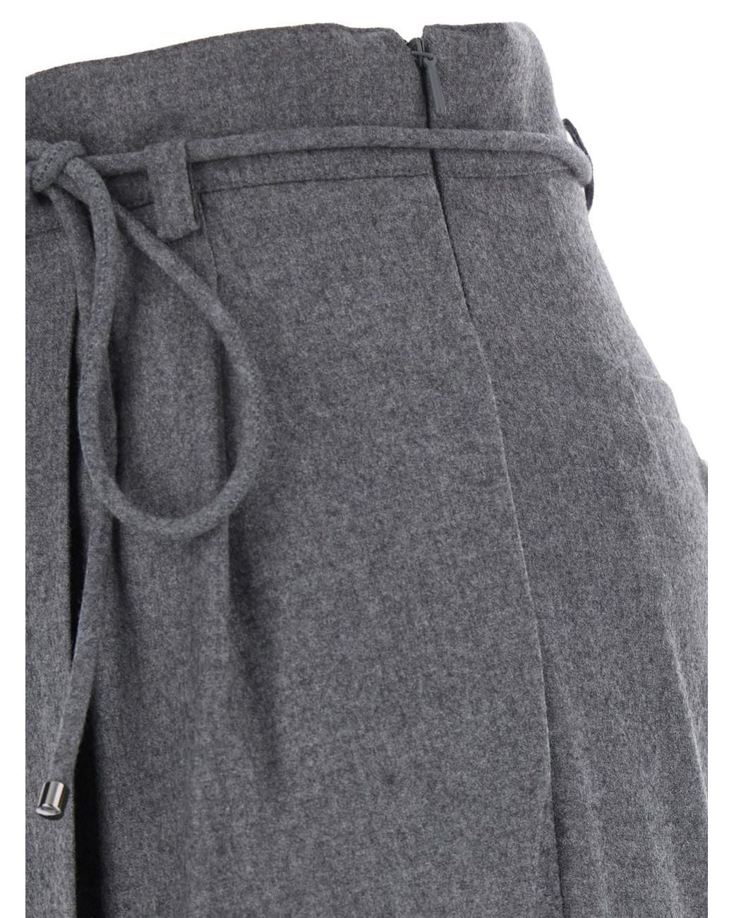 Max Mara Gray Pants Essential Fabric