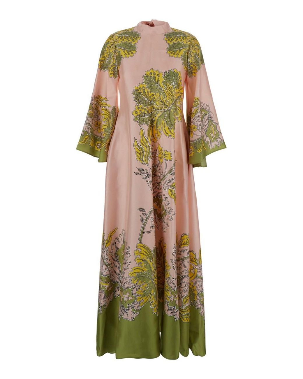 LaDoubleJ Green Magnifico Silk Long Dress