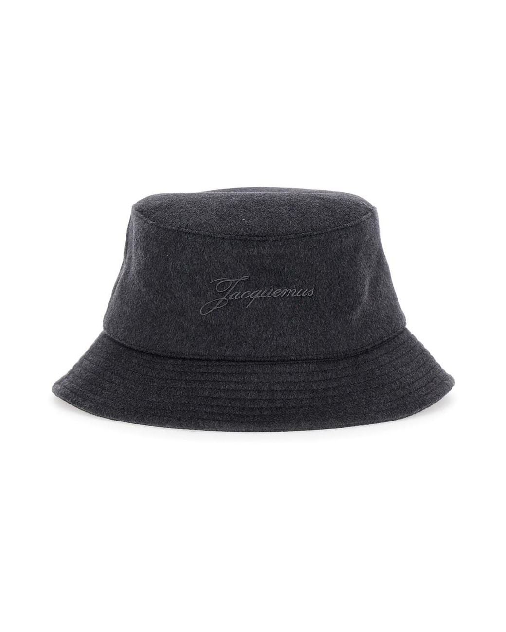 Jacquemus Blue 'Le Bob Cachemiro' Bucket Hat With Logo Lettering Embroidery On The Front And Ribbed Brim for men