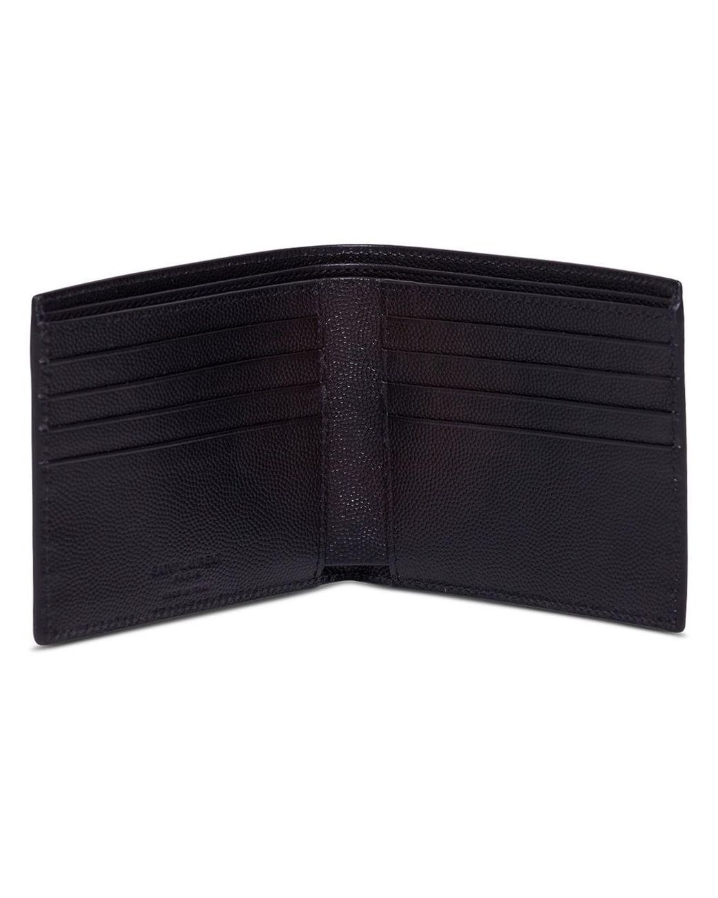 Saint Laurent Blue Bifold Wallet Leather Calfskin for men