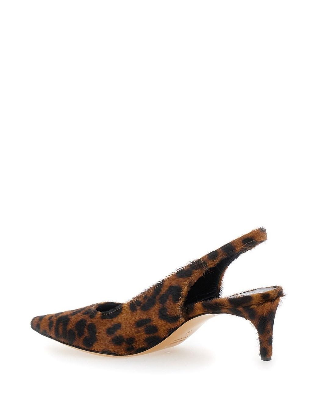 Le Plain Brown 'Luisa' Slingback Pumps With Medium Stiletto Heel And Le