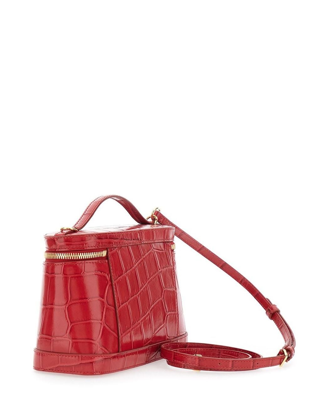 Jacquemus Red Le Petit Vanity Is A Calf Leather Crossbody Bag