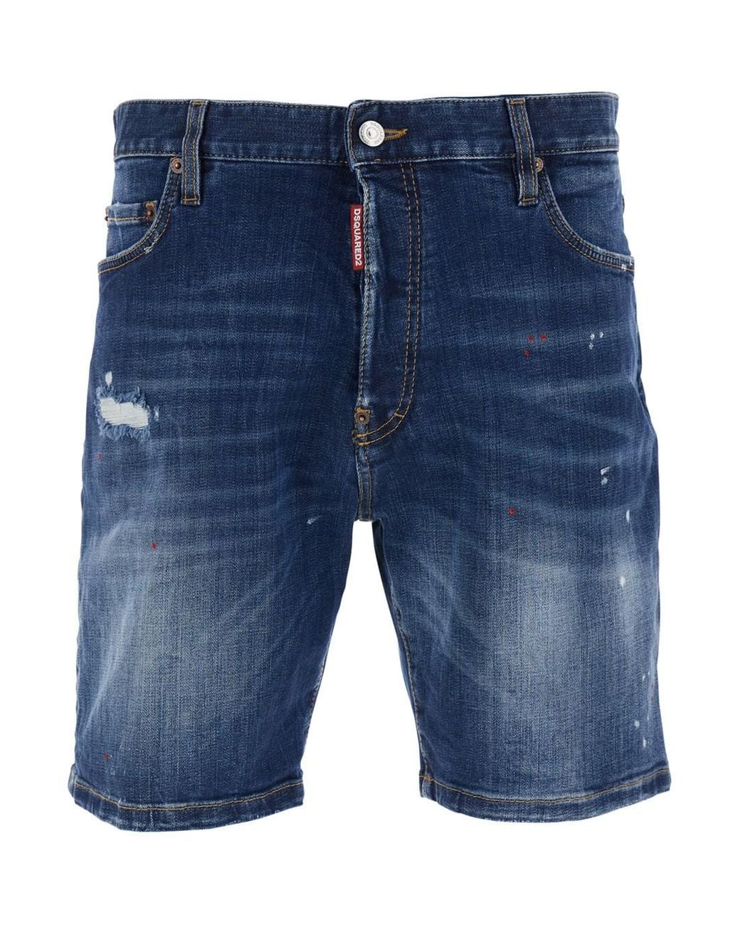 DSquared² Blue Distressed Shorts for men