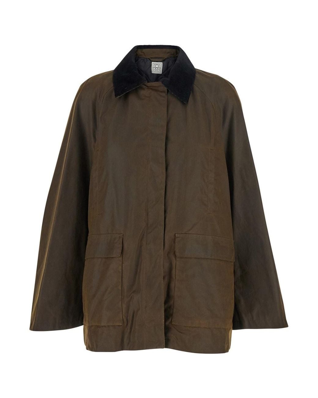 Totême Brown Jacket With Corduroy Collar
