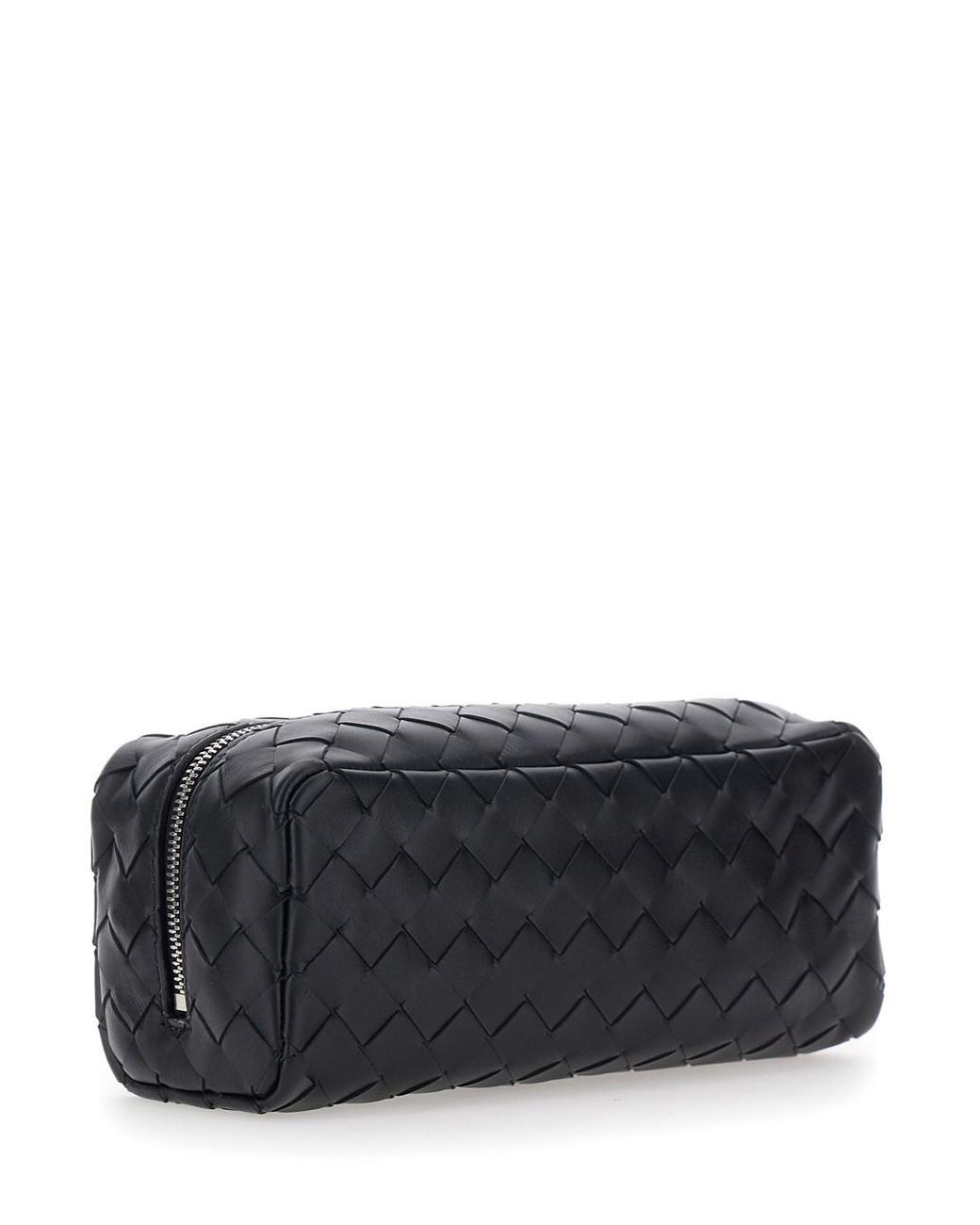 Bottega Veneta Black 'Avenue' Clutch Bag With All-Over Intreccio Motif for men