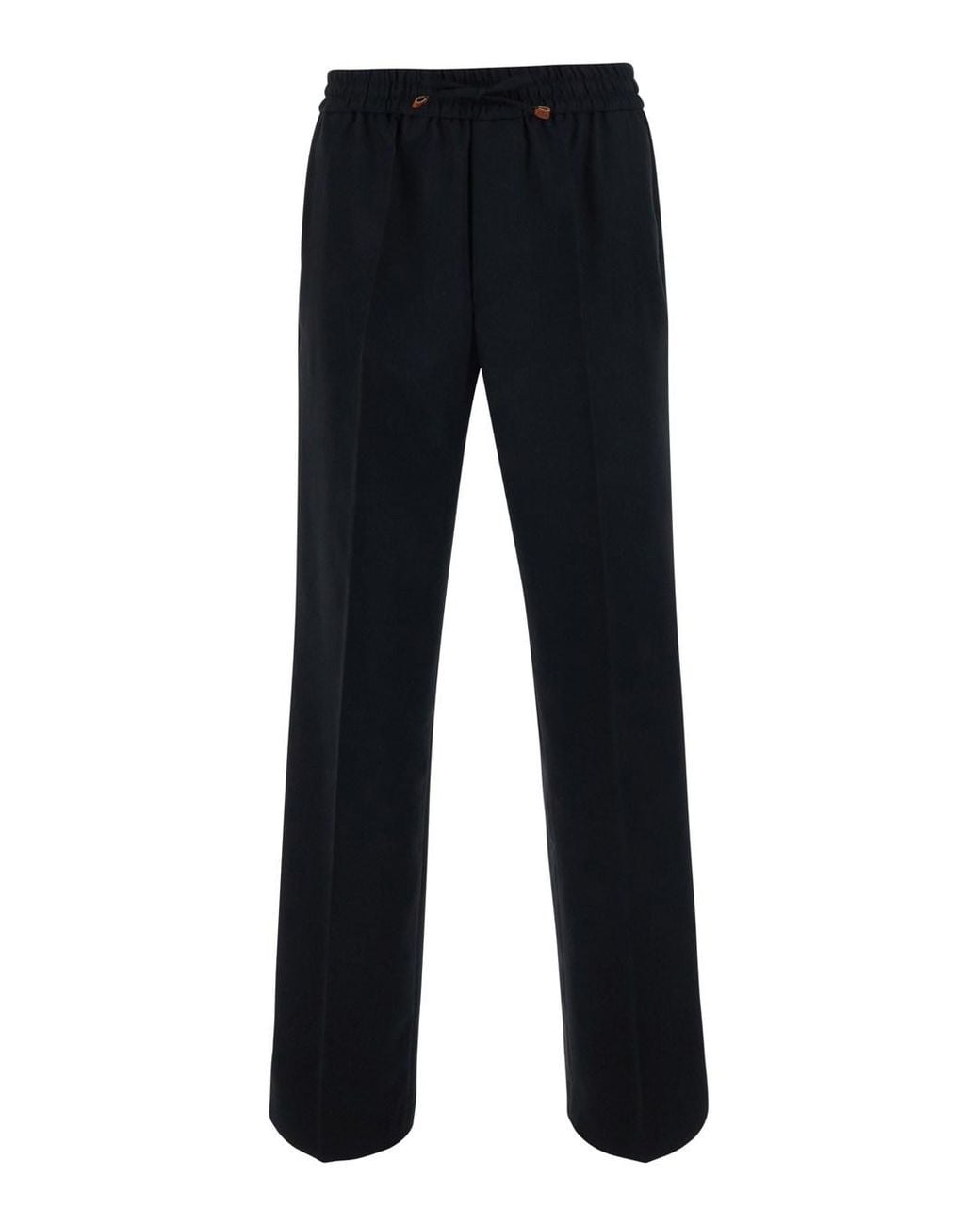 Drole de Monsieur Blue Pants With Elasticated Drawstring Waist for men