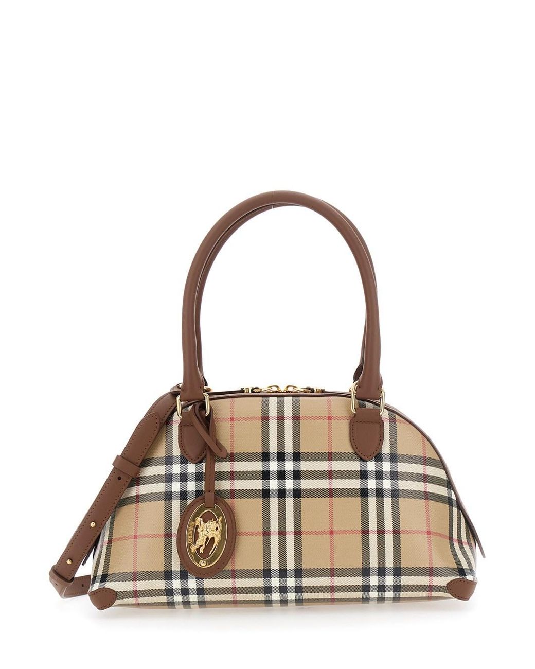 Burberry Metallic 'Primrose' Handbag With Ekd Leather Tag And Adjustable