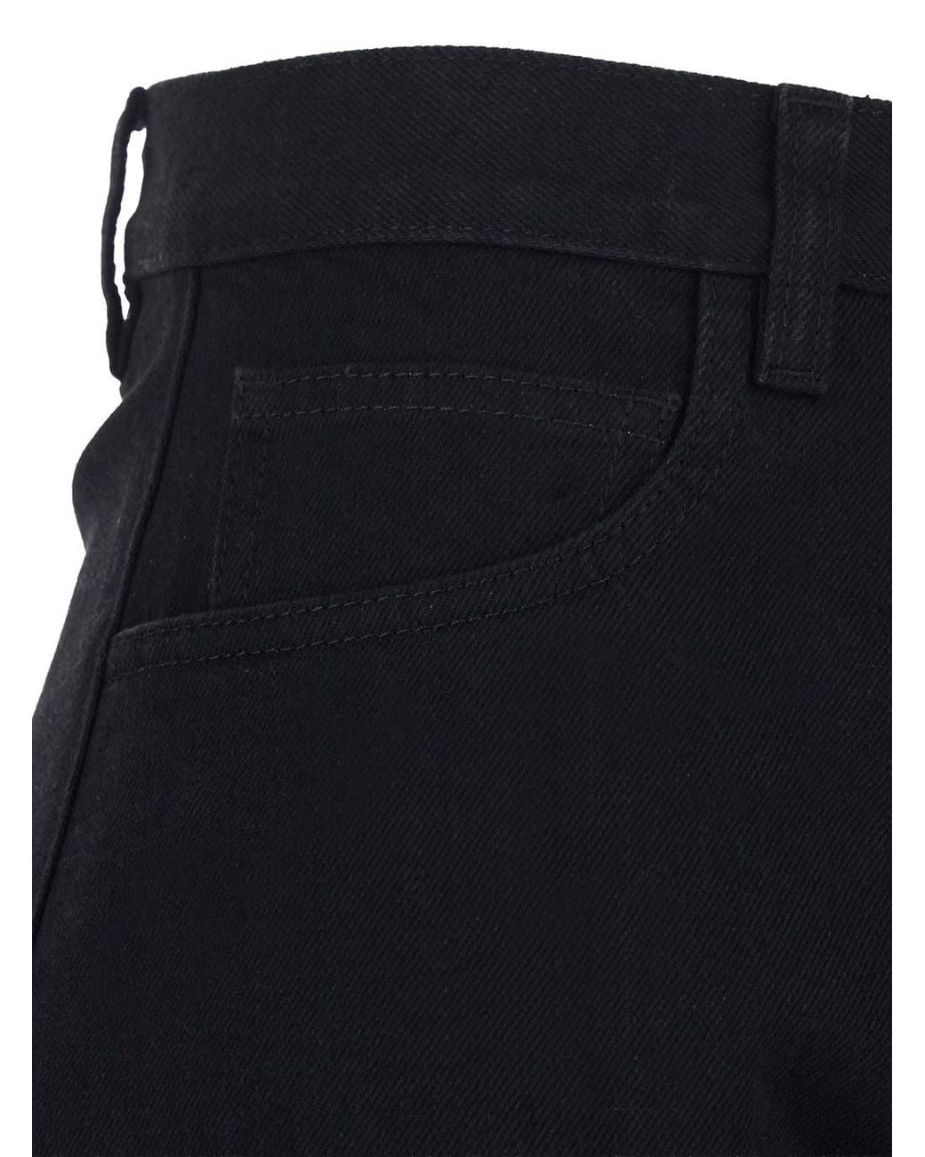 Alaïa Blue High-Waisted Jeans With Back Pockets