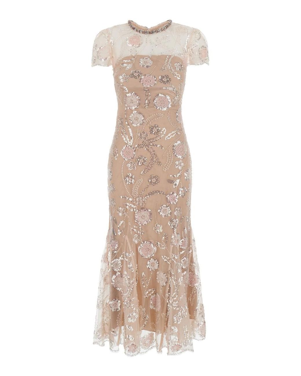 Self-Portrait Natural Dress Sequin